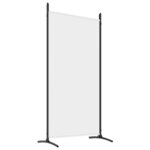 vidaXL Cloison de séparation 4 panneaux Blanc 346x180 cm Tissu