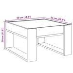 vidaXL Table basse avec LED infini chêne sonoma 50x53x30 cm