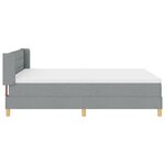 vidaXL Lit à ressorts et matelas gris clair 140x190 cm en tissu