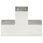 vidaXL Connecteurs de poteau 4 Pièces Forme en X Métal galvanisé 91x91 mm