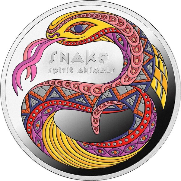 Pièce de monnaie en Argent 1 Dollar g 17.50 Millésime 2025 Spirit Animals SNAKE