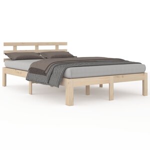 vidaXL Cadre de lit sans matelas bois massif 150x200 cm