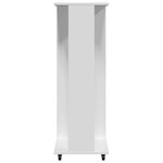 vidaXL Garde-robe avec roues blanc 102x38x110 cm bois d'ingénierie