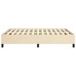 vidaXL Cadre de lit sans matelas crème 140x190 cm tissu