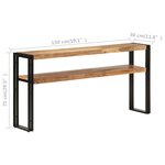 vidaXL Table console 150x30x75 cm Bois d'acacia solide