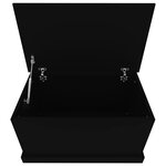 vidaXL Boîte de rangement noir 70x40x38 cm bois d'ingénierie