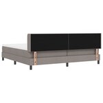 Lit Box Spring vidaXL avec Matelas Taupe 200x200 cm Tissu