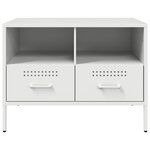 vidaXL Meubles TV 2 Pièces blanc 68x39x50 5 cm acier laminé à froid