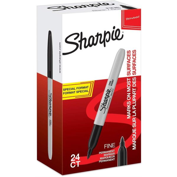 Marqueur permanent fine  value pack  noir sharpie