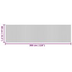 vidaXL Tapis rectangulaire naturel 80x300 cm bambou