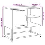 vidaXL Meuble TV jaune moutarde 68x39x60 5 cm acier