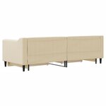 vidaXL Lit de jour avec gigogne et tiroirs sans matelas crème 80x200cm