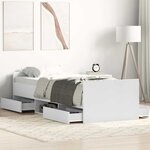 vidaXL Cadre de lit sans matelas blanc 90x190 cm