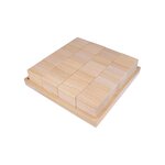 Cubes et Plateau 26 5x26 5x6 5 cm en bois 16 pièces