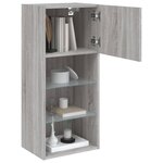 vidaXL Meuble TV avec lumières LED sonoma gris 40 5x30x90 cm