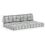 vidaXL Coussin de canapé palette Gris Tissu Patchwork