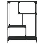 vidaXL Bibliothèque noir 81x36x115 cm bois d'ingénierie et acier