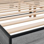 vidaXL Cadre de lit sonoma gris 200x200 cm bois d'ingénierie et métal