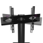 vidaXL Meuble TV d'angle 3 niveaux pour 32-70 pouces noir et argenté
