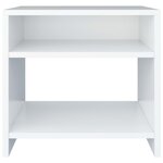 vidaXL Tables de chevet 2 Pièces Blanc 40x30x40 cm Bois d'ingénierie