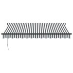 vidaXL Auvent manuel rétractable avec LED anthracite blanc 350x250 cm