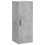 vidaXL Buffet haut Gris béton 34 5x34x180 cm Bois d'ingénierie