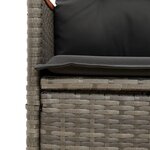vidaXL Ensemble de bistro de jardin 11 Pièces coussins gris poly rotin