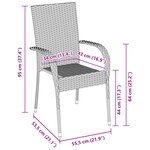 vidaXL Ensemble de Dîner de Jardin 7 Pièces Marron Rattan Poly
