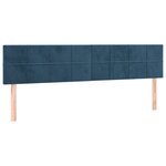 vidaXL Sommier à lattes de lit et matelas Bleu foncé 180x200cm Velours