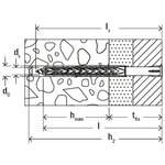 Fischer fixation de cadre avec ensemble de vis sxrl 10 x 140 t 50 pcs