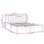 vidaXL Cadre de lit sans matelas blanc 200x200 cm bois massif