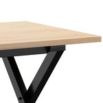 vidaXL Table basse cadre en X 80x50x40 cm bois de pin massif et fonte