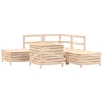 vidaXL Salon de jardin 6 Pièces bois de pin massif