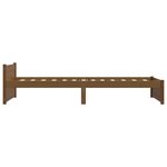 vidaXL Cadre de lit sans matelas marron miel bois massif 75x190 cm