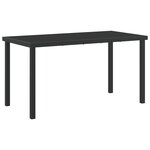 vidaXL Ensemble de salle à manger de jardin 5 pièces avec coussins en poly rattan noir