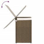 vidaXL Panier à linge avec 2 sections 53x35x57 cm résine tressée