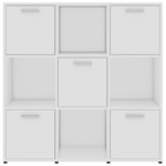 vidaXL Bibliothèque Blanc 90x30x90 cm Bois d’ingénierie