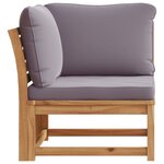 vidaXL Canapé d'angle de jardin coussins 73x73x65cm bois massif acacia