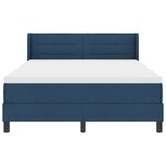 Lit à ressort vidaXL avec matelas bleu 140x190 cm tissu