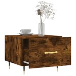 vidaXL Tables basses 2 Pièces chêne fumé 50x50x40 cm bois d'ingénierie