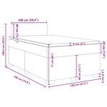 vidaXL Sommier à lattes de lit et matelas gris clair 120x190cm velours