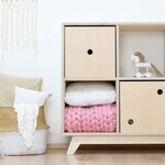 6 boîtes de rangement DICE naturel