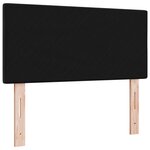 Cabeçal LED vidaXL Noir 90 cm en Velours avec Coussins Boutonnés
