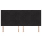 Cabeçalho vidaXL com botões acolchoados noir 200 cm en velours
