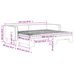 vidaXL Lit de jour avec gigogne et matelas gris clair 80x200 cm tissu