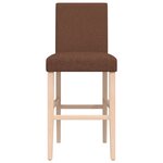 vidaXL Chaises de bar lot de 2 bois massif d'hévéa et tissu
