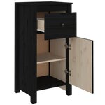 vidaXL Buffet Noir 40x35x80 cm Bois massif de pin