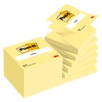 Z-notes jaunes post-it 76 x 76 mm - bloc de 100 feuilles - lot de 12