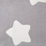 vidaXL Canapé-lit pour enfants gris clair avec étoiles peluche douce