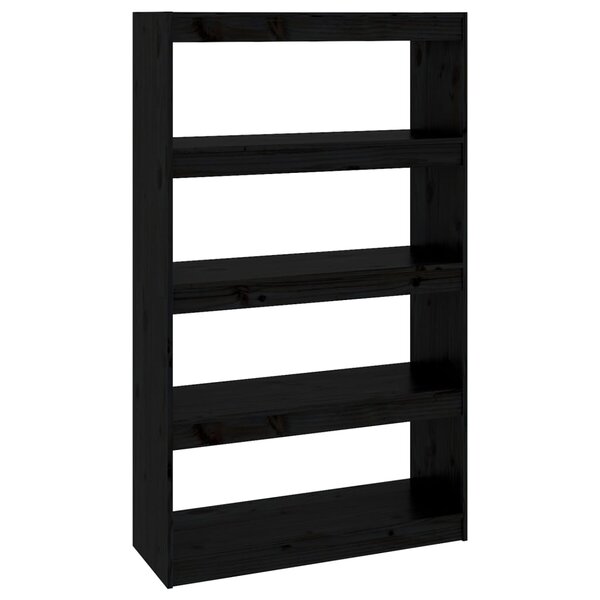 vidaXL Bibliothèque/Séparateur de pièce Noir 80x30x135 5 cm Pin massif